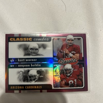 2022 Panini Classics Classic Combos Purple /35 Anquan Boldin Kurt Warner HOF #1