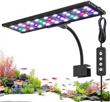 AQQA 18W Clip On Aquarium LED Light 24/7 Timer 16-24in Tank