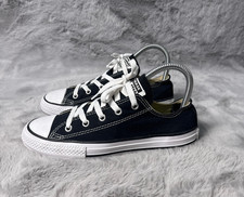 Converse Chuck Taylor All Star OX Kids' Textile Low Top Black Shoes Size 3