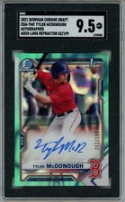 2021 Bowman Chrome Tyler McDonough 1st Auto Aqua Lava Refractor /199 SGC 9.5