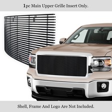 Fits 2014-2015 Gmc Sierra 1500 Main Upper Stainless Black Billet Grille Insert Fits 2014-2015 Gmc Sierra 1500 Main Upper Stainless Black Billet Grille Insert