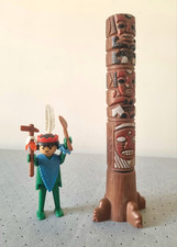 Vintage Playmobil Native 70s 80s American Indian Totem Pole axe bundle job lot