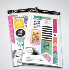 The Happy Planner Stickers x2 Sets Motivation Embellish Calendar Total 2,101 Pc
