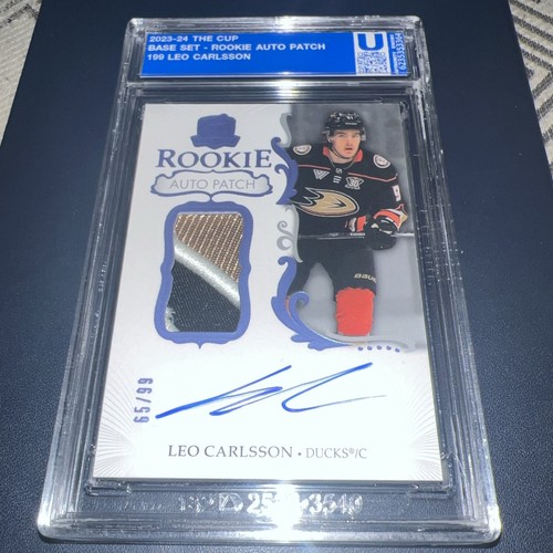 Leo Carlsson [Rookie Patch Auto] #199 2023 Upper Deck The Cup card