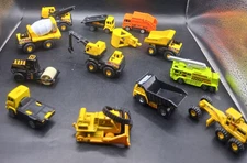 Maisto And Hasbro Mini Tonka Construction Vehicle Lot of 13