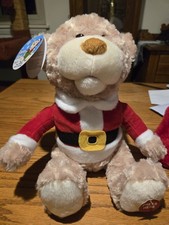 Santa Bear Animated Story Talking Twas The Night Before Christmas Plush 11"