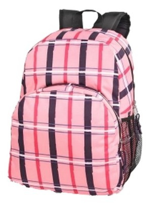 Eastsport Fuel Pink Sketchy Plaid 18'' Backpack, School Travel Bag