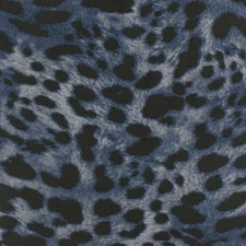 Black-Blue-Multi Famous Maker Cheetah Printed Tricot Swimwear Fabric