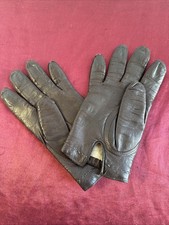 Vintage B Altman  CO Womens Italian Dark Brown Leather Gloves Bonus Tan Pair 