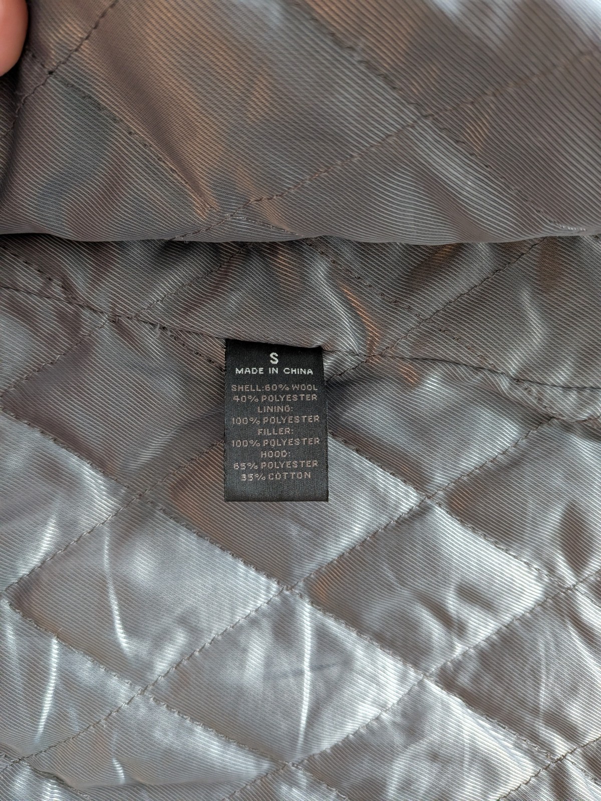 Vtg Express Herringbone Wool Double Breasted Peac… - image 13