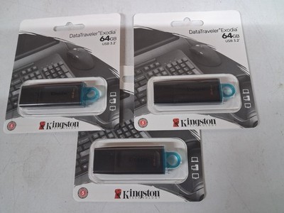 NEU STCK 3 Kingston 64 GB Data Traveller Exodia Mem Stick USB 3.2 Flash-Laufwerk