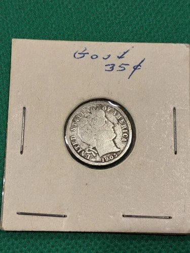1905 Barber Dime 10c F as Pictured r