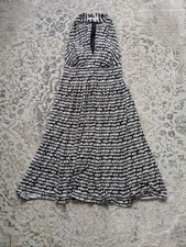 Calvin Klein Swing Stlye Halter Neck Dress Women's 2 Black & White