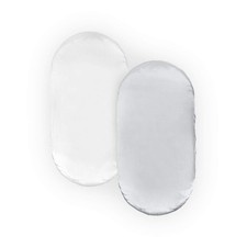Satin Bassinet Sheet 2 Pack Soft Silk Feeling Cradle Mattress White And Gray