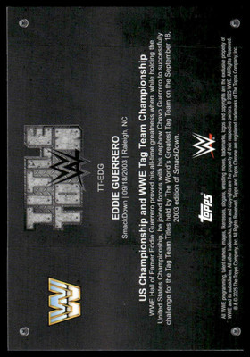 2025 Topps Chrome WWE #TT-EDG Eddie Guerrero Title Town | eBay