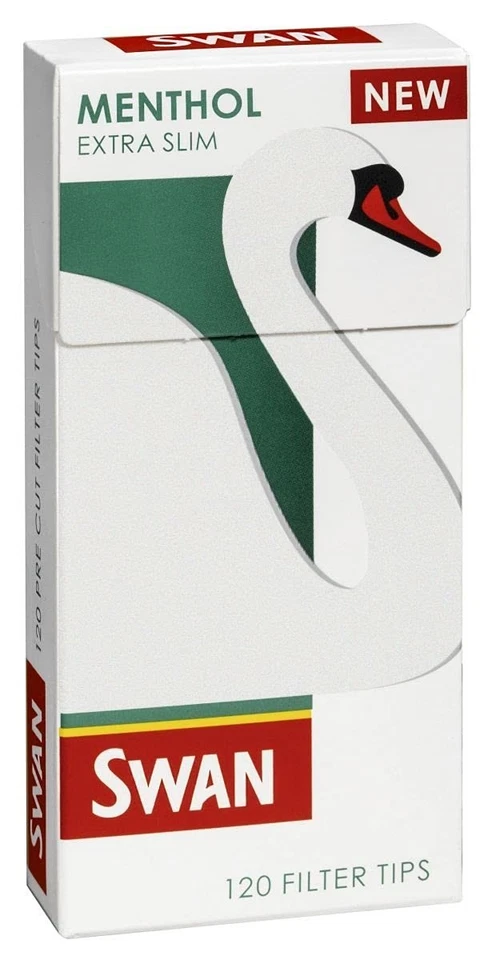 SWAN MENTHOL EXTRA SLIM PRE CUT ROLLING TIPS FILTER 5 10 15 20 - Image 3 of 4