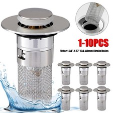 Universal Bathroom Sink Stopper Pop-Up Basin Drain Filter Strainer Hair Catcher