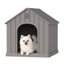 Fancyango Dog House Outdoor Indoor, Weatherproof Dog House with Elevated Floo
