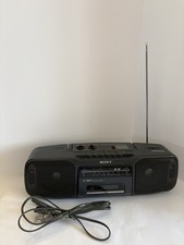 Sony CFS-200 Stereo FM/AM Radio Works.Cassette Isn t.IncludesCord VTG Boombox.