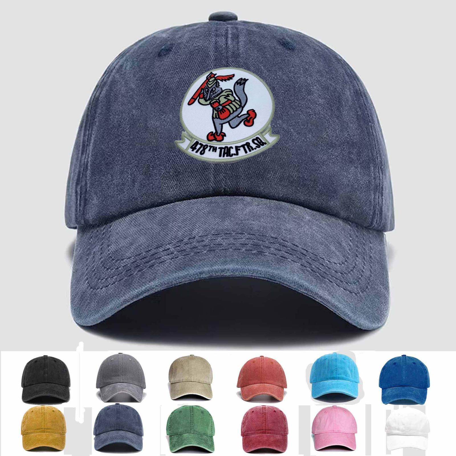 Custom Personalization Embroidered Hat 478th Tactical Fighter Squadron, Gift