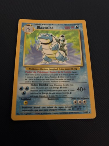 Pokemon Card - Base Set Blastoise 2/102 Spanish Lightly Played! - Picture 3 of 6
