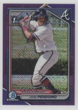 2024 Bowman Chrome Prospects Mega Box Purple Mojo Refractor Jose Perdomo 1ha9