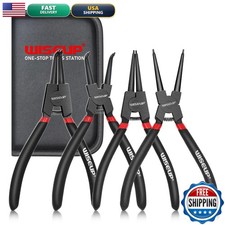 Wiseup 4pcs 7 Inch Snap Ring Pliers Set Wiseup 4pcs 7 Inch Snap Ring Pliers Set