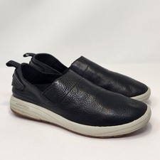 Merrell Gridway Moc Black Leather Slip On Casual Sneaker Women Size 7 Shoes