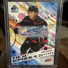 Ryan Suzuki 2025-26 SP Game Used Hockey New Grooves Blue Autograph #NG-24 RC