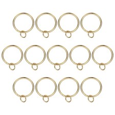 14 Pcs Curtain Rings with Eyelets, 1.5" Glide Smoothly Metal Drapery Ring Fit...