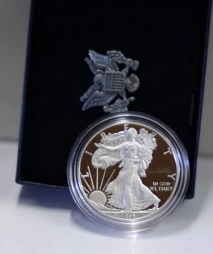 2014 W SILVER US EAGLE PROOF US Mint Box  One Ounce .999 FINE
