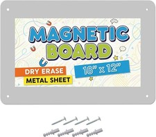 Magnetic Board Magnet Board for Wall Large Display Panel Grey 18 x 12 Metal