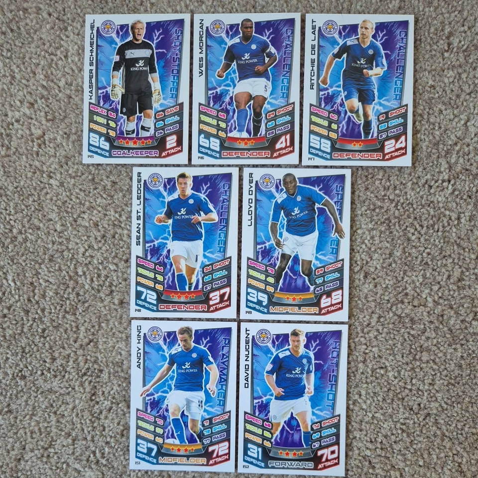 Leicester City Match Attax Championship Base Set 2012-13 inc Schmeichel + Morgan - Image 1 of 1