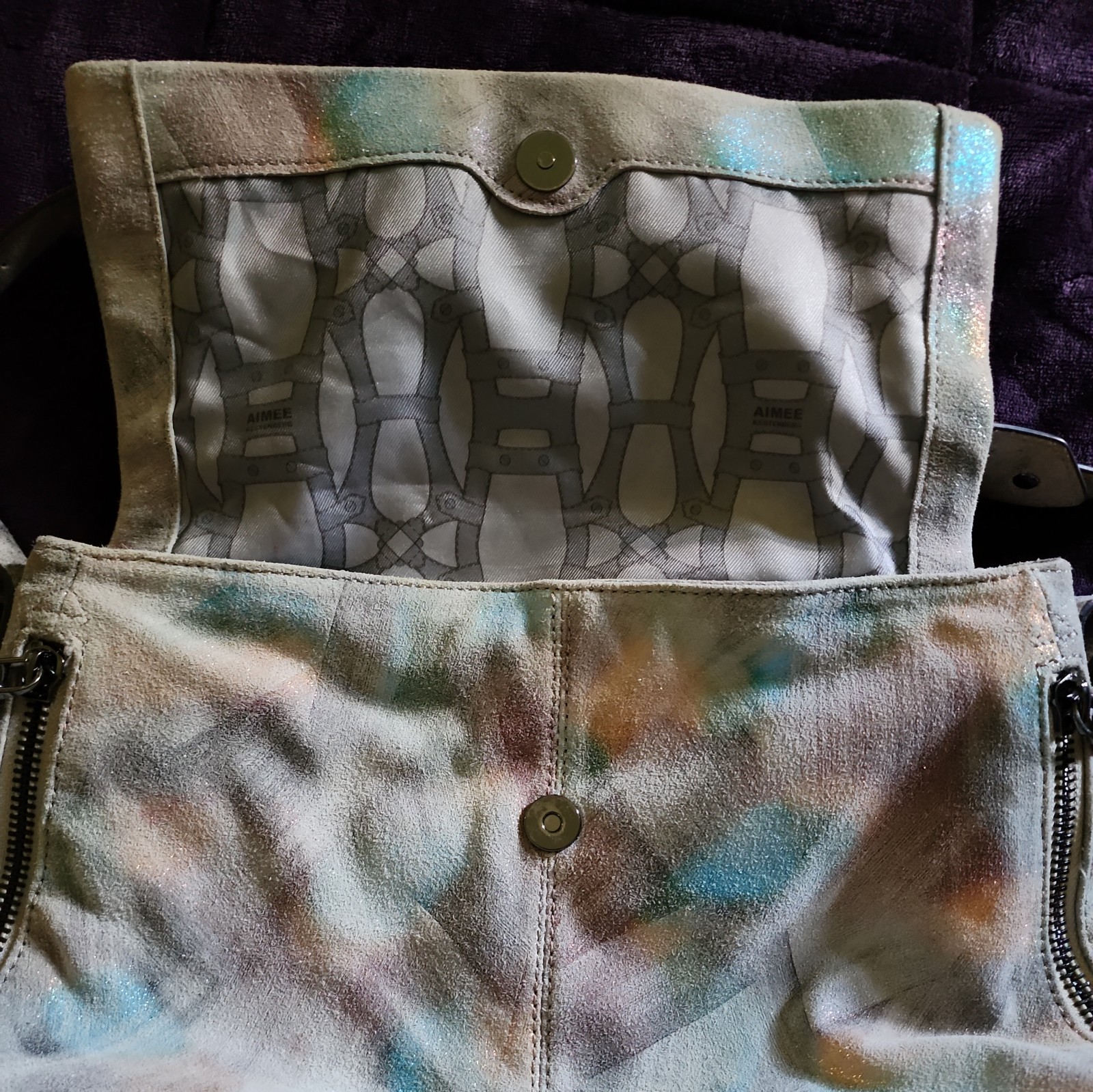 Aimee Kestenberg Metallic Double Entry Crossbody … - image 3