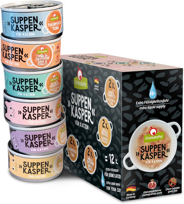 Granatapet Suppenkasper Multipack 6 Sorten, 12 X 70 G, Snacks Für Katzen, Lecker