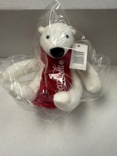 Coke 2016 Mini Plush Polar Bear w/ Coca Cola Logo Red Scarf 4 New