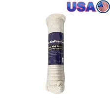 Durable Outdoor Polyester Clothesline 1/4in x 100ft Heavy Duty Low Stretch Rope