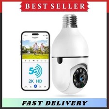Light Bulb Security Camera -5G 2.4Ghz Wifi 2K Security Cameras Wireless Outdoor