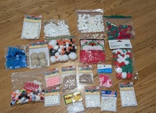 Lot Of Craft Pom-poms Mix Of Modern  Vintage