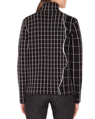 AKRIS Mock Neck Marble TiIes Jacquard Pullover  SZ 40 = US 8 - NWOT