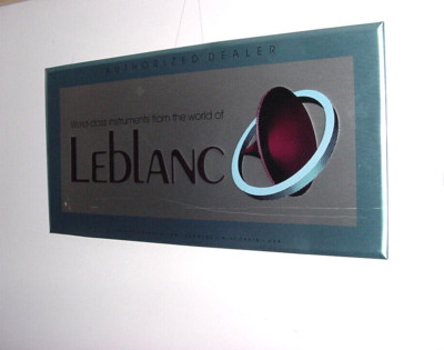 VINTAGE  LEBLANC  AUTHORIZED DEALER SIGN ALUMINUM 1980s