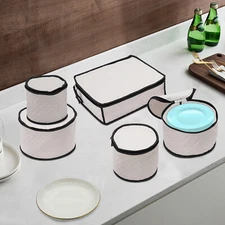 5 PCS Storage Bags Cutlery Storage Bag Set Polyester Fiber Cutlery Organizer Set