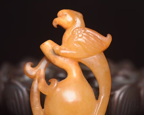 Very Nice Chinese statues pendants Antique carved Rare Yellow Hetian jade""429 - Picture 9 of 9