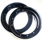 Pair 8" Atv Beadlock Rear Rings for Alba Racing & DWT Beadlock Wheels Black