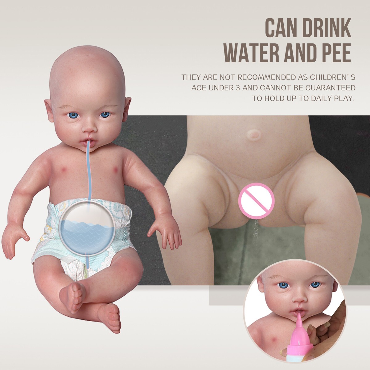 Skin Full Body Silicone Reborn Babies With Drink And Wet System