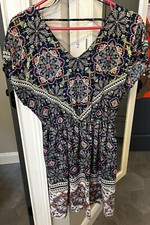 Red Camel Floral Print Summer dress Women's size SMALL Lined