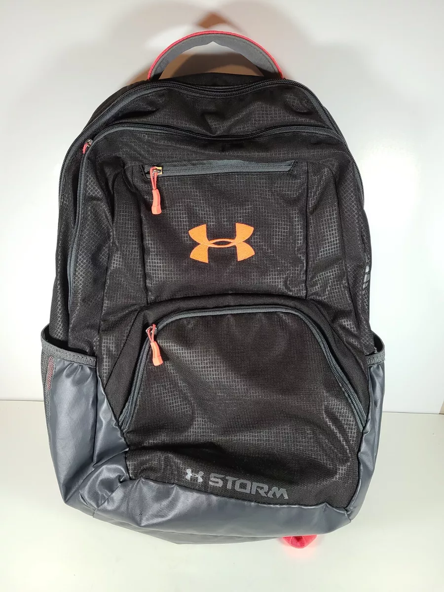 Orange and black sale under armour backpack