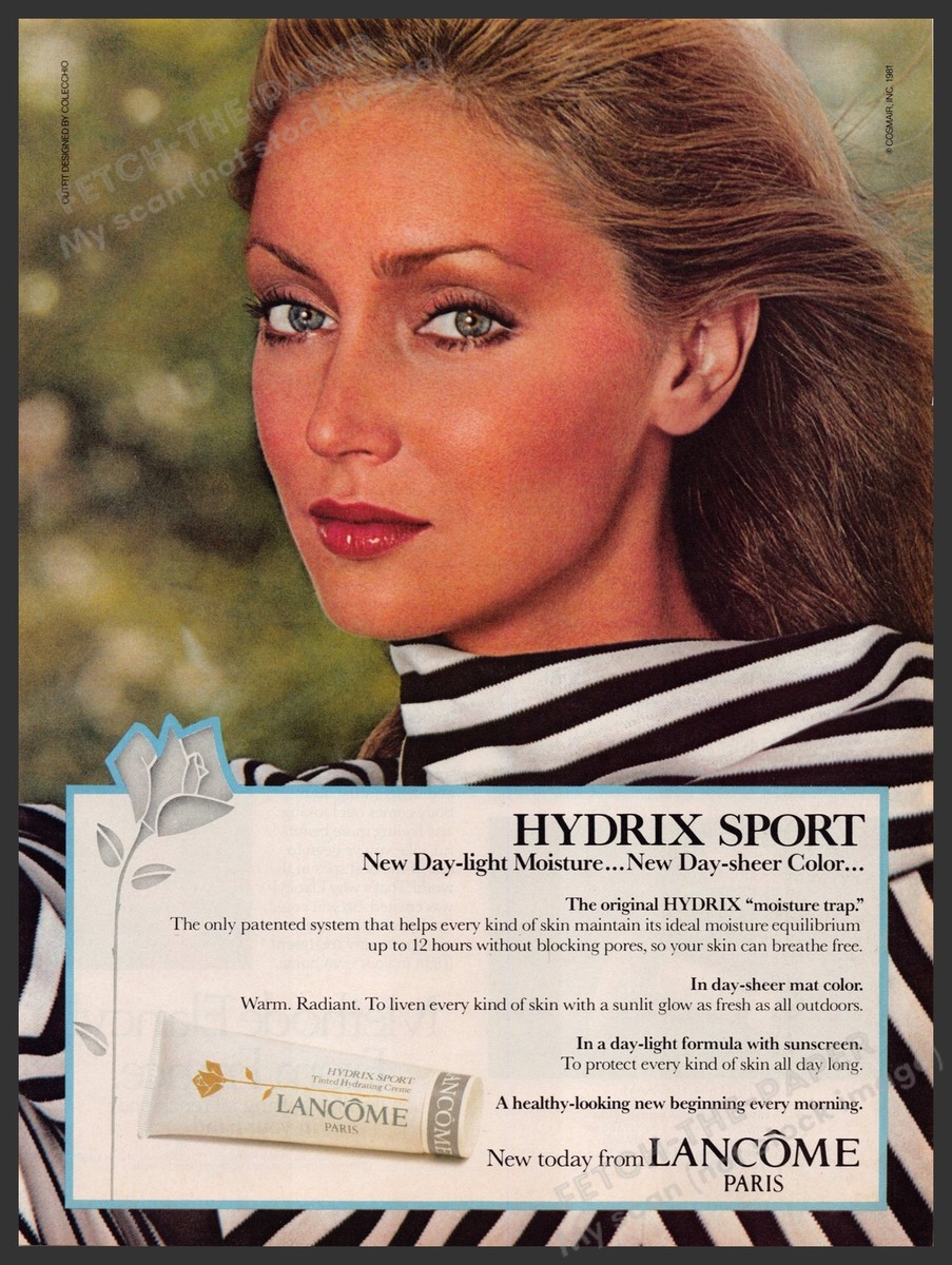 Lancome Paris Hydrix Sport Skin Moisturizer 1980s Print