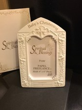Beautiful Christening Table Top White Photo Frame. NIB