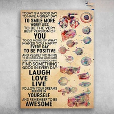 Eyeball Poster, Eyes Take Care - Today Is A Good Day To Have A Great ay, To S...